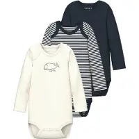 Name it Body l/ä - Noos - NbnBody - 3-pack - Dark Sapphire - - 50 - Body L/Ä