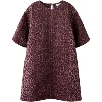 Name it Jeansklänning - NkfLeo - Burgundy/Leo - - 6 år (116) - Klänning