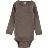 Engel Body - l/ä - Ull - Valnöt - - 62/68 - Body L/Ä