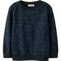 Name it Sweatshirt - NmmTino - Salut m. Tryck - - 2 år (92) - Sweatshirt