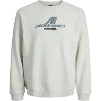 Jack & Jones Sweatshirt - JcoTier - White Melange - - 8 år (128) - Sweatshirt