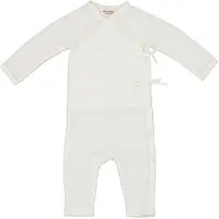 MarMar Wrap Omlottonesie - Ull - Pointelle - Rula - Natural - - 50 - Onesie