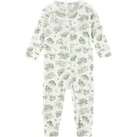 Joha Onesie - Ull/Silke - Off White m. Träd - - 70 - Onesie