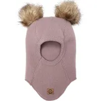 Mikk-Line Balaklava - Ull - Twilight Mauve m. Tofs - - 74/80 - Balaklava - Singel