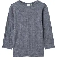 Name it Tröja - Ull - Rib - Noos - NmmWang - Folkstone Grey - - 4 år (104) - Tröja
