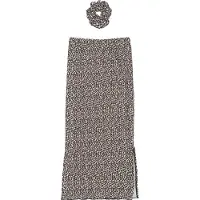 The New Kjol/Scrunchie - TnPet - Fjädergrå AOP - - 7-8 år (122-128) - Kjol