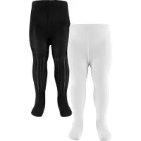 Minymo Strumpbyxor - 2-pack - Rib - Noos - Black - - 80/86 - Strumpbyxor