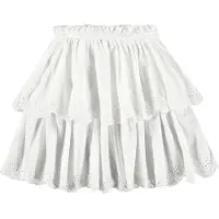 Molo Kjol - Brianna - Crisp White m. Hålmönster - - 13-14 år (158-164) - Kjol
