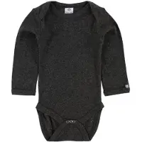 Smallstuff Body l/ä - Koksgråmelerad m. Elefanter - - 3 år (98) - Body L/Ä