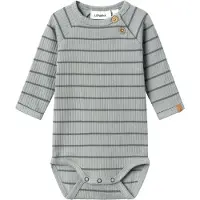 Lil´ Atelier Lil' Atelier Body l/ä - Rib - NbmKail - Kalksten - - 56 - Body L/Ä