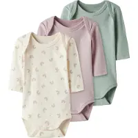 Name it Body - l/ä - 3-pack - Noos - NbfBody - Jet Stream/W/Burn - - 74 - Body L/Ä