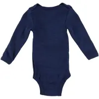 Engel Body l/ä - Ull/Silke - Marinblå - - 86/92 - Body L/Ä