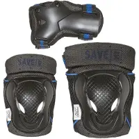 Save My Bones Skyddsset - Svart/Blå - - M - Medium - Skyddsutrustning