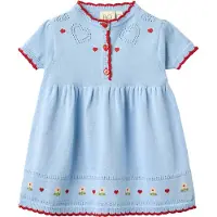 Flöss Klänning - Stickad - Balnca - Blue Sky - - 6 år (116) - Klänning