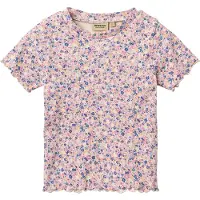 Wheat T-shirt - Rib - Alicia - Rosa Blue Blommor - - 12 år (152) - T-shirt