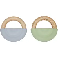 OYOY Bitring - Rainbow Bitring - 2-pack - Dusty Blue/Green - - One Size - Bitring