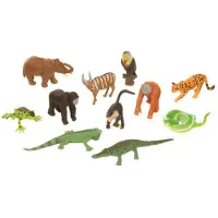 Wild republic Figurer - Nature Tubhalsduk - 12 st. - Djur i regn - - One Size - Leksaksdjur