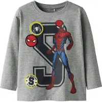 Name it Tröja - Noos - NmmDjupt - Spider-Man - Gråmelerad - - 6 år (116) - Tröja