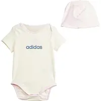 Adidas Gåvoset - Body k/ä/Mössa - Vit/Rosa - - 1½ år (86) - Body K/Ä