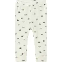 Name it Leggings - Ull - Rib - Nej - NbmWang - Snow White/Small - - 1½ år (86) - Leggings - Ull