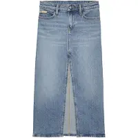 Calvin Klein Kjol - Denim - Mid Rise Long - Cloudy Blue - - 8 år (128) - Kjol
