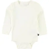 Minymo Body l/ä - Bambu - Vit - - 56 - Body L/Ä