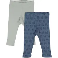 Pippi Baby Leggings - 2-pack - Blue Mirage - - 74 - Leggings