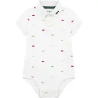 Lacoste Kids Body k/ä - Vit m. Logotyper - - 6 mån - Body K/Ä