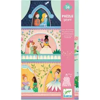 Djeco Jättepussel - 36 Delar- 90 cm - Prinsessatorn - - One Size - Pussel