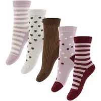 Minymo Strumpor - 5-pack - Rosa Rök - - 35/38 - Strumpor