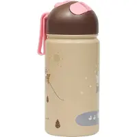 OYOY Vattenflaska - 360 ml - Friends In The Forest - Rose - - One Size - Vattenflaska