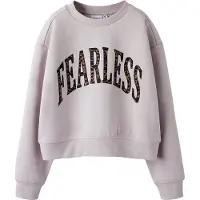 Name it Sweatshirt - Kort - NkfBima - Lilac Marble - - 11-12 år (146-152) - Sweatshirt