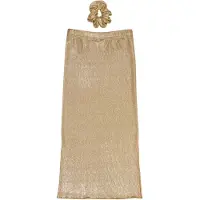 The New Kjol m. Scrunchie - TnRosalind - Guld - - 9-10 år (134-140) - Kjol