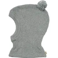 Wheat Balaklava - Dubbel - Stickad - Pomi - Grey Melange - - 52-53 cm - Balaklava - Dubbel