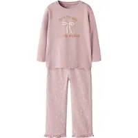 Name it Pyjamas - 2-delad - NmfRagna - Minnessak Lilac m. Tryck - - 3 år (98) - Pyjamas 2-delad