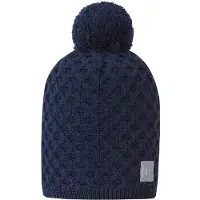 Reima Mössa m. Fleece - Ull/Polyester - Nyksund - Marinblå m. Po - - 48 cm - Mössa