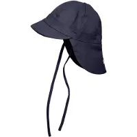 Huttelihut Legionärshatt - Lin - UV20 - Marinblå - - 74/80 - Solhatt