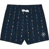 Color Kids Badshorts - Dress Blues m. Tryck - - 4 år (104) - Badkläder