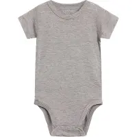 Hust and Claire Body k/ä - Båge - Bambu - Grå Melerad - - 68 - Body K/Ä