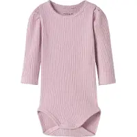 Name it Body l/ä - Rib - NbfDemi - Doftande Lilac - - 50 - Body L/Ä