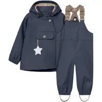 Mini A Ture Regnkläder m. Hängslen - PU - MatWainis - Ombre Blue - - 3 år (98) - Regnkläder