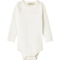 MarMar Body l/ä - Rib - Modal - Noos - Svag White - - 74 - Body L/Ä