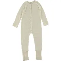 Smallstuff Pyjamasdräkt - Drop Nål - Ull - Off White - - 68 - Pyjamasdräkt