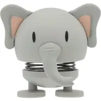 Hoptimist Soft Elephant - 7,6 cm - Grå - - One Size - Dekoration