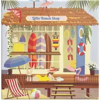 ViSSEVASSE Pussel - 15x21 cm - 150 Delar - Liten strandbutik - - One Size - Pussel