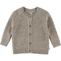 Smallstuff Cardigan - Ull - Nature Melerad - - 80/86 - Cardigan