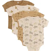 Pippi Baby Bodies k/ä - 4-pack - Whitecap Grey - - 74 - Body K/Ä