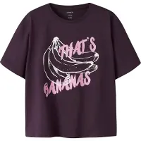 Name it T-shirt - NkfBenna - Blackberry Wine - - 7-8 år (122-128) - T-shirt