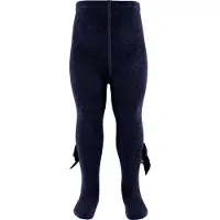 Condor Strumpbyxor m. Velour rosett - Marinblå - - 1-2 år (80-92) - Strumpbyxor