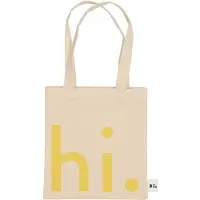 Design Letters Shoppingväska - Liten - Hej - Natur/Gul - - One Size - Väska